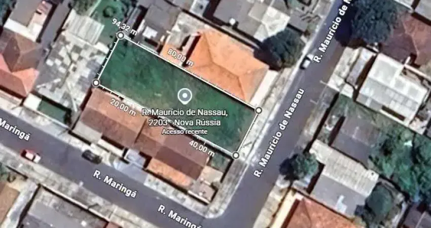 Terreno à venda, 432.00 m2 por r$150000.00 - nova russia - ponta grossa/pr