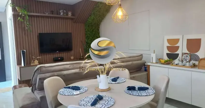Casa NOVA com móveis sob medida, bem decorada, 2 dormitórios.