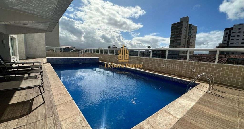 Vista Mar, 2 Dormts maravilhoso, Andar Alto, Varanda gourmet, Lazer, só 445 Mil