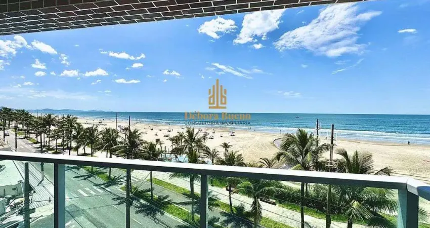 FRENTE MAR! VISTA MAR 3 DORMITÓRIOS SENDO 1 SUÍTE VARANDA AMPLA, 2 VAGAS 900 MIL