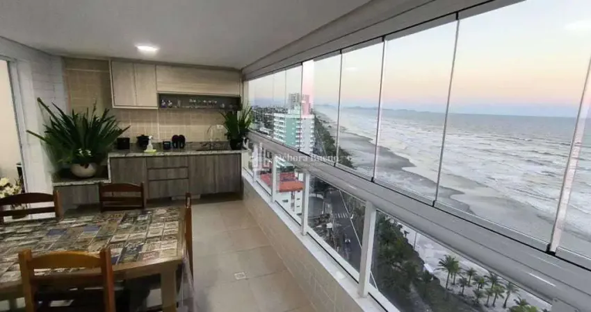 Frente mar todo mobiliado !!! 3dorm 1suite 2vagas de garagem lazer completo