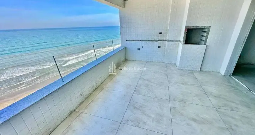 Alto padrão frente mar entrada r$ 436 mil - 3 dormts 2 suítes c/varanda gourmet