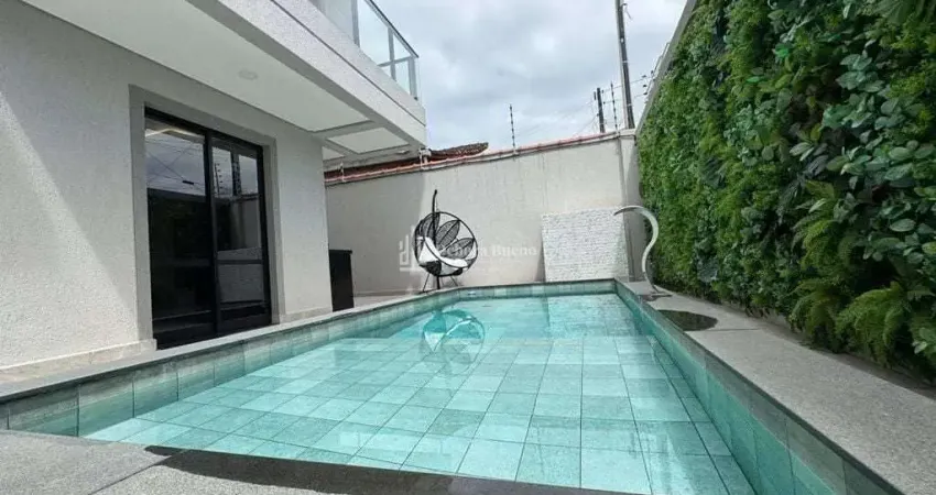 Luxo! sobrado mobiliado, piscina e espaço gourmet porteira fechada - guilhermina