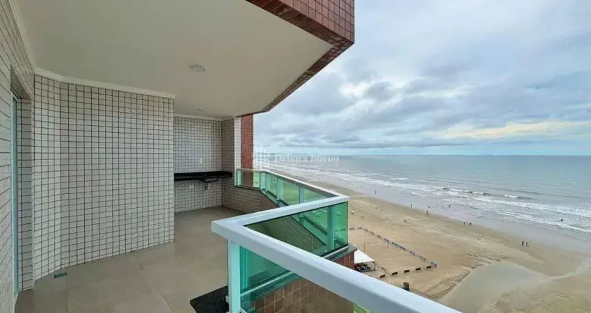 Alto padrão frente mar entrada r$ 350 mil  - 2 dormts 1 suíte, 2 vagas, lazer