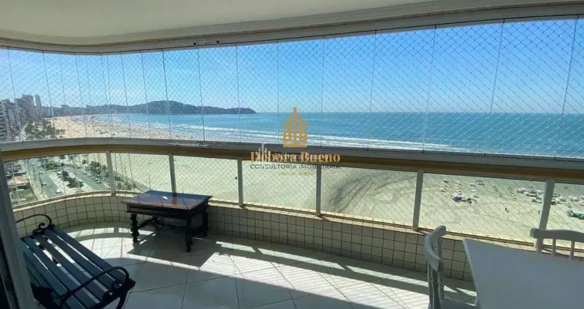 Frente mar vista 3suítes 2vagas demarcadas sacada envidraçada e gourmet