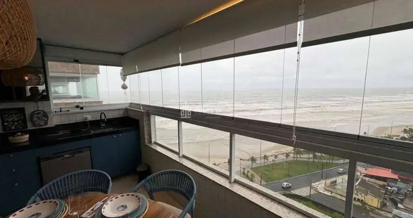 Frente mar, luxo! Sofisticado mobiliado 3 dormitorios lazer completo