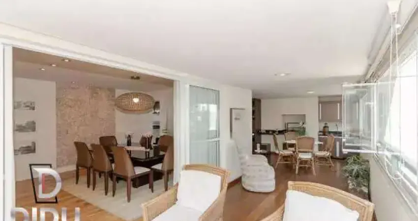 Apartamento de luxo à venda em são paulo, campo belo, com 3 quartos, 3 suítes e vagas com 206m². sacada com churraqueira.