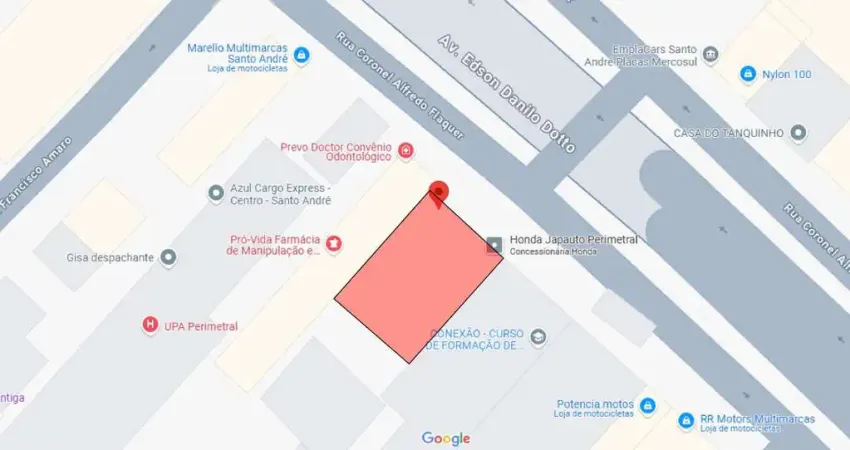 Terreno comercial à venda na Rua Coronel Alfredo Fláquer, Centro, Santo André
