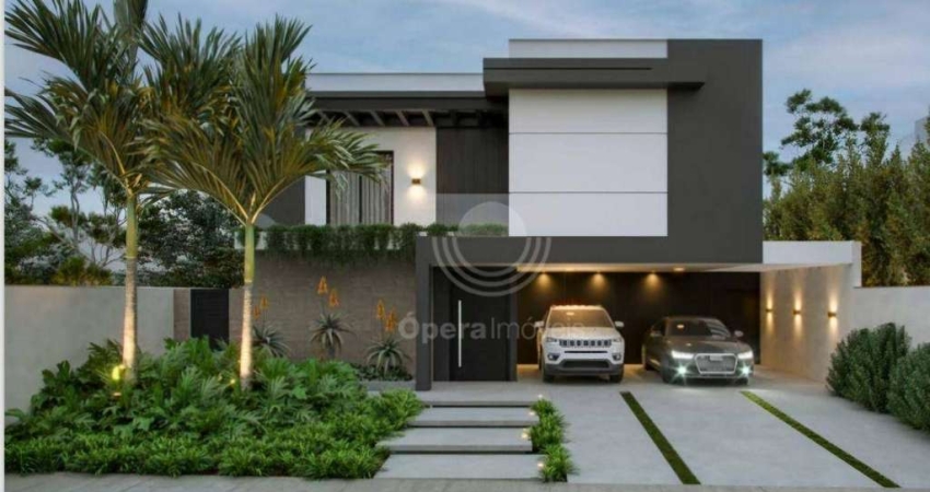 Casa em Condomínio, Nova com 327m2 construção em um terreno de 515m2.