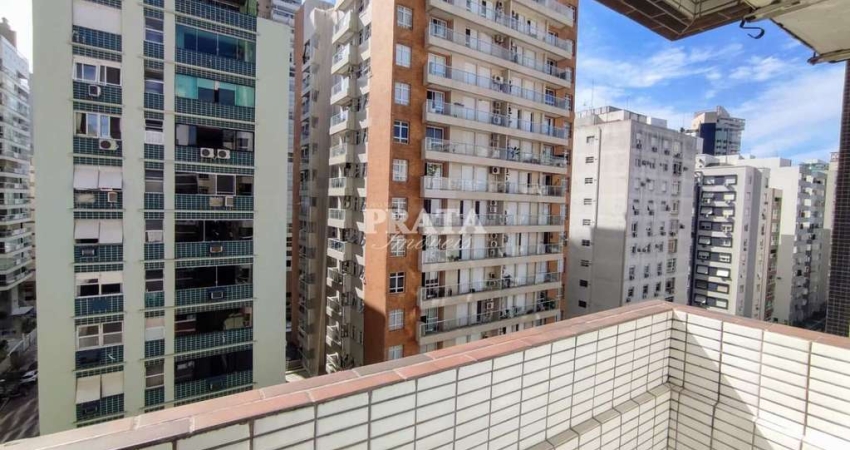 GONZAGA SANTOS SALA LIVING COM 1 VAGA GARAGEM PRÓXIMO À PRAIA
