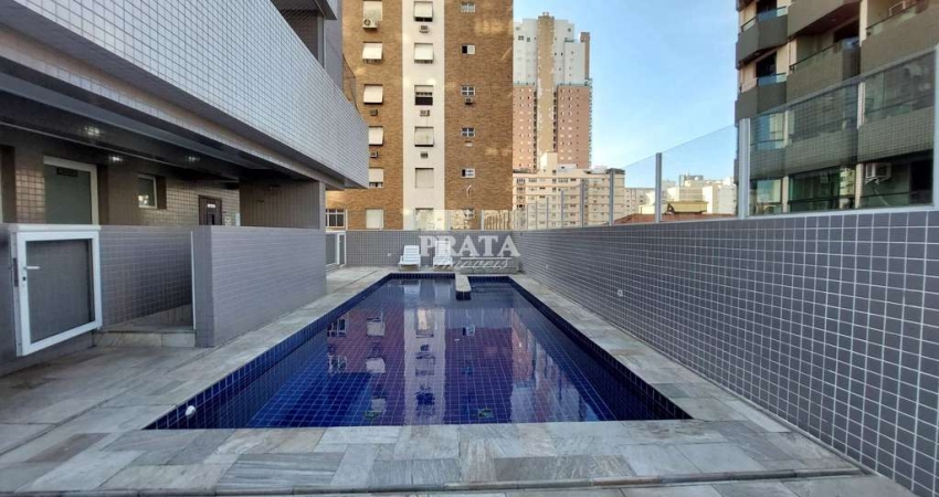GONZAGA SANTOS 2 SUÍTES 2 VAGAS GARAGEM DEMARCADAS VISTA MAR