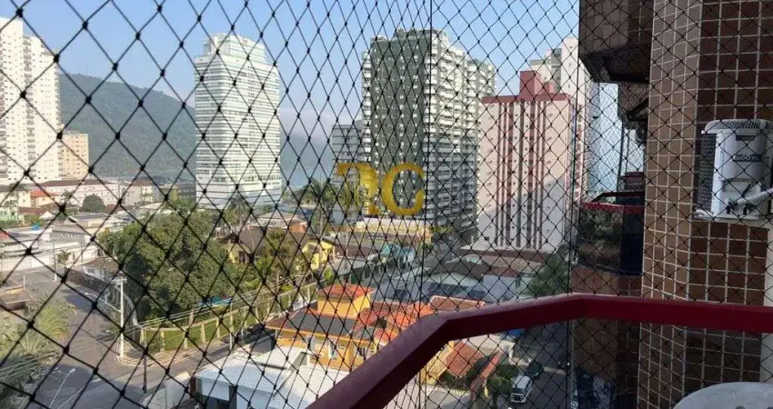 Apartamento todo planejado com vista mar no canto do forte, praia grande.