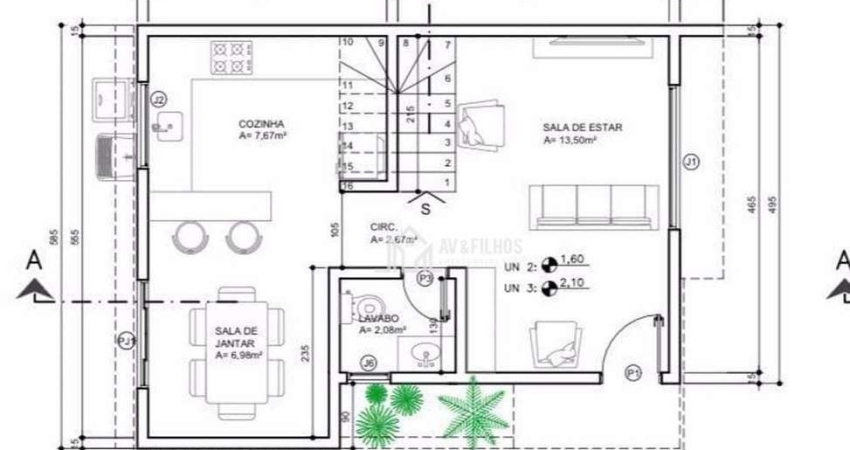 Sobrado com 3 dormitórios à venda, 115 m² por R$ 575.000,00 - Atuba - Curitiba/PR