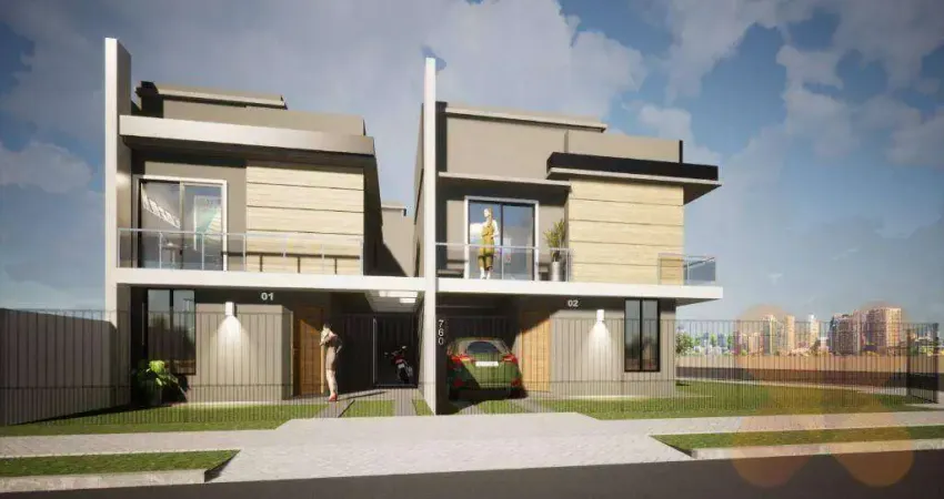 Sobrado com 3 dormitórios à venda, 67 m² por R$ 468.000,00 - Cidade Industrial - Curitiba/PR