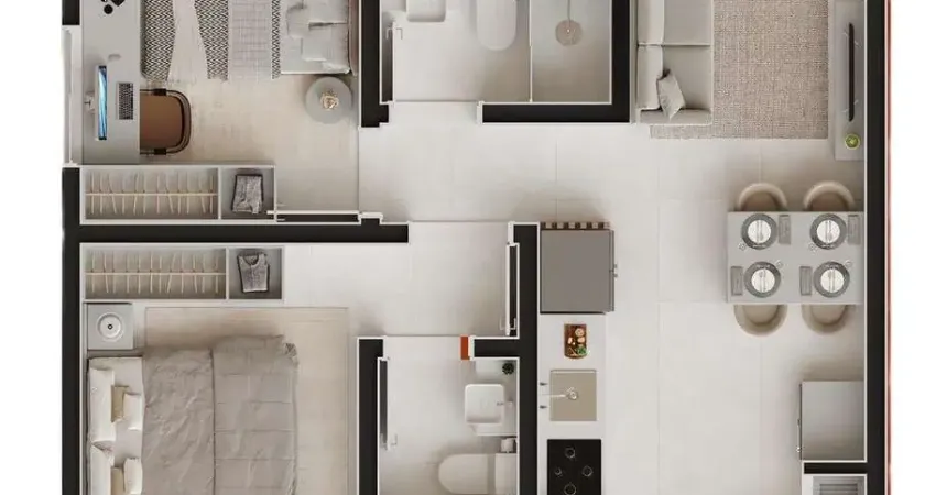 Apartamento com 2 quartos à venda na Rua Tenente Francisco Ferreira de Souza, 2215, Hauer, Curitiba