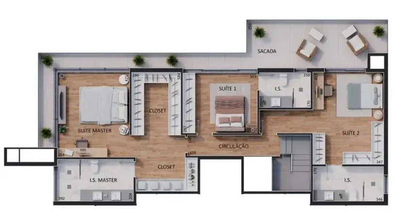 Cobertura com 3 dormitórios à venda sendo 3 suítes, 259.08 m² por - R$ 4.400.810,87 - Água Verde - Curitiba/PR