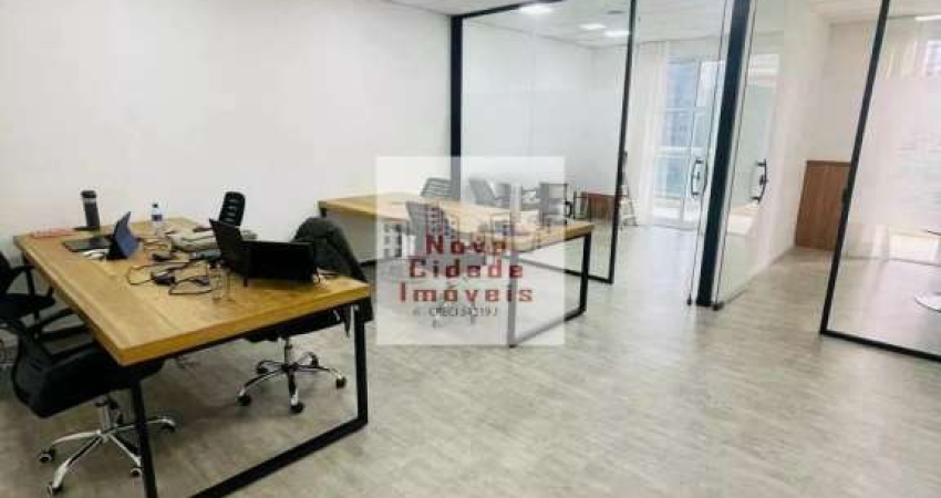 Brooklin! Conj. comercial 70 mts²  1 sala SEMI-MOBILIADA 1 banh 2 vagas para locação. - SA2843