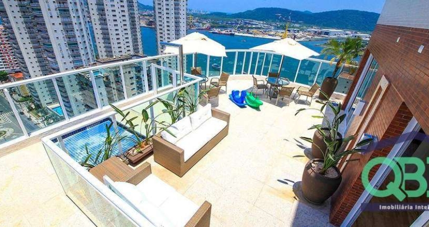 Apartamento Garden com 4 dormitórios para alugar, 335 m² por R$ 16.000,00/mês - Ponta da Praia - Santos/SP