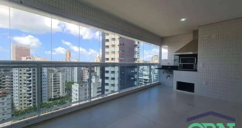 Apartamento com 3 dormitórios para alugar, 146 m² por r$ 13.000,00/mês - boqueirão - santos/sp