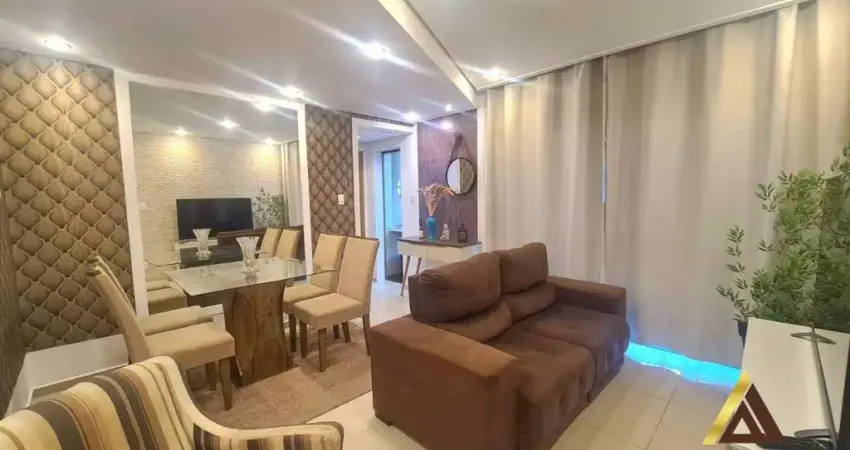 LINDO APTO. PADRÃO MOBILIADO com 70m² ÚTEIS - 02 DORM. - 02 BANHEIROS - VARANDA - 01 VAGA - LAZER por R$ 380 MIL - CAMPO GRANDE