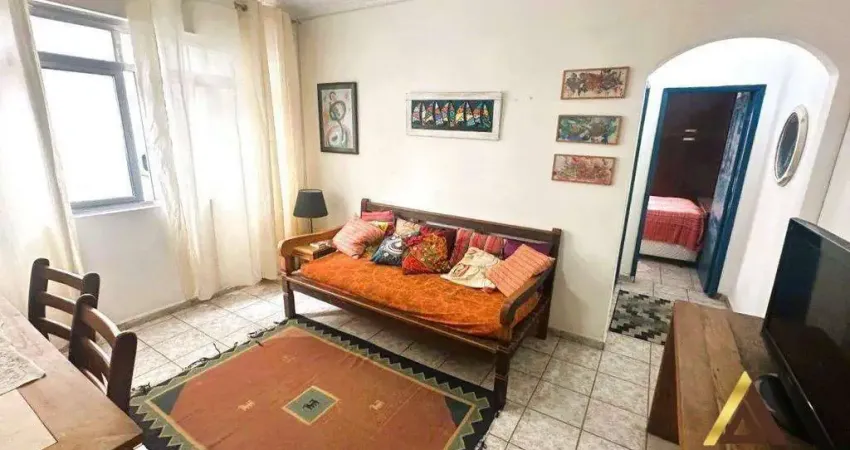 Apartamento com 1 dormitório, 59 m² - venda por R$ 309.000,00 ou aluguel por R$ 3.130,00/mês - Vila Luis Antônio - Guarujá/SP