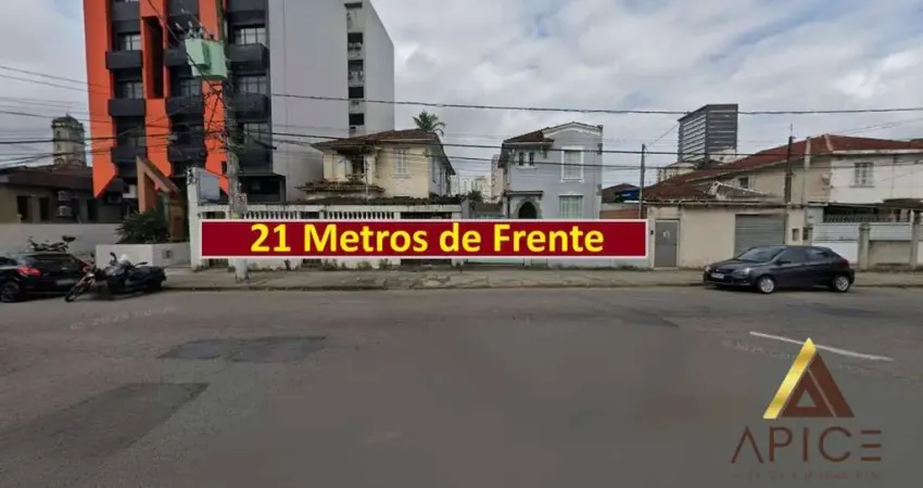 Terreno à venda, 672 m² por r$ 2.000.000,00 - vila matias - santos/sp