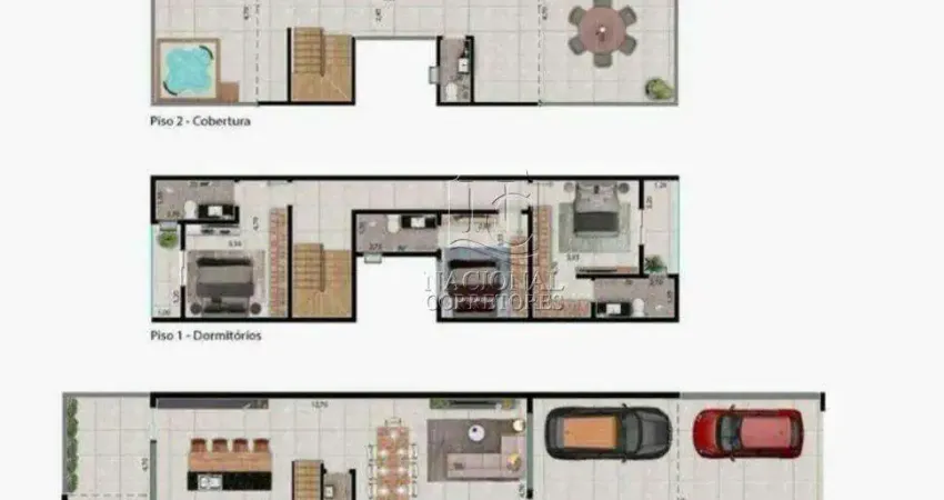 Sobrado à venda, 3 quartos, 3 suítes, 4 vagas, Jardim Bela Vista - Santo André/SP