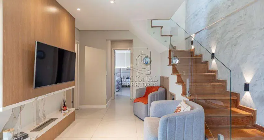 Apartamento duplex com 3 dormitórios à venda, 120 m² por r$ 800.000,00 - vila camilópolis - santo andré/sp