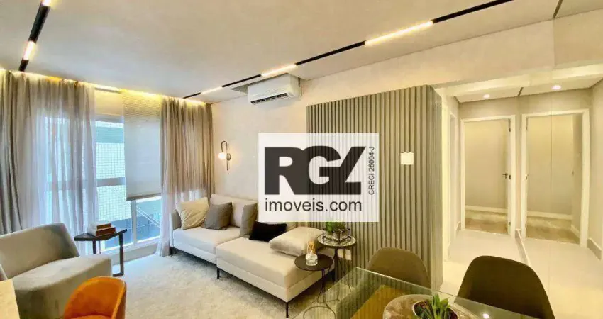 Apartamento com 2 dormitórios à venda, 82 m² por r$ 943.000,00 - aparecida - santos/sp