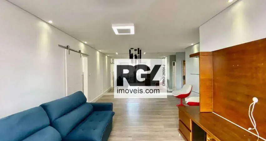 Apartamento com 3 dormitórios, 130 m² - venda por r$ 1.070.000,00 ou aluguel por r$ 7.200,00/mês - pompéia - santos/sp