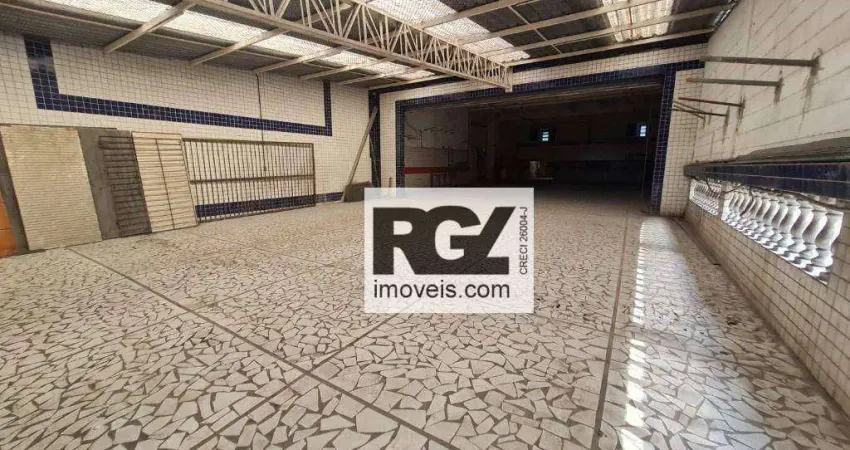 Galpão para alugar, 671 m² por R$ 15.000,00/mês - Centro - Santos/SP