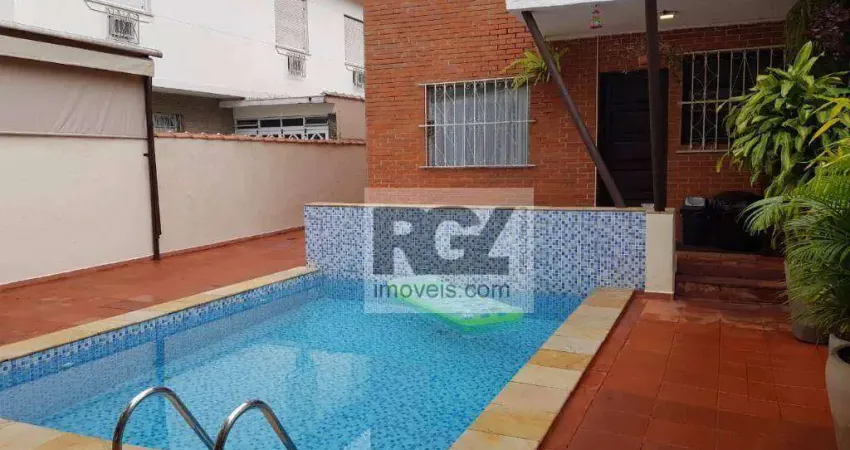 Casa com 4 dormitórios, 250 m² - venda por R$ 2.500.000,00 ou aluguel por R$ 8.000,00/mês - Embaré - Santos/SP