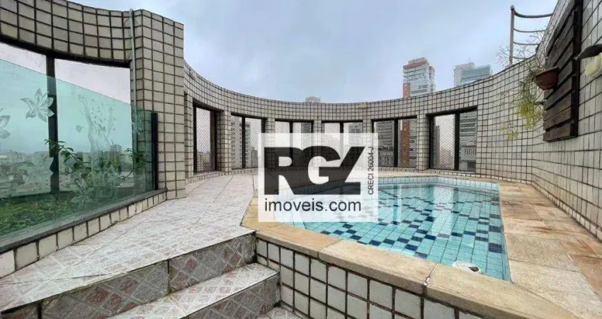 Cobertura com 4 dormitórios à venda, 394 m² por R$ 2.850.000,00 - Boqueirão - Santos/SP