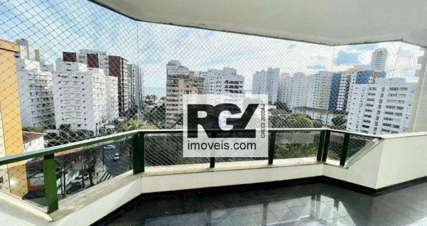 Apartamento com 4 suítes à venda, 455 m² por R$ 3.200.000 - Embaré - Santos/SP