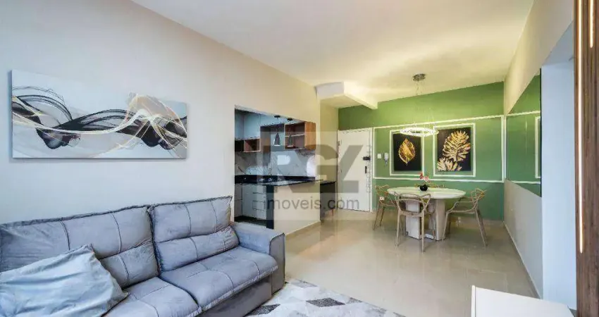 Apartamento com 2 quartos para alugar, 98 m² por r$ 5.500/mês - boqueirão - santos/sp