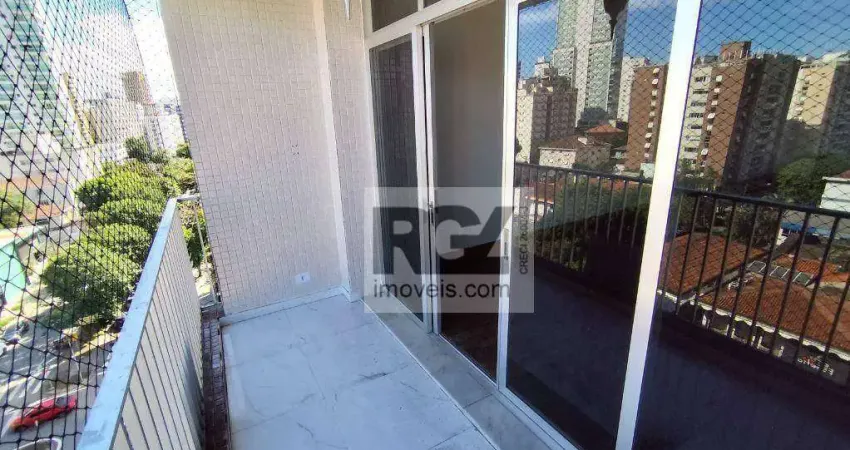 Apartamento com 3 dormitórios para alugar, 140 m² por r$ 6.500,00/mês - ponta da praia - santos/sp