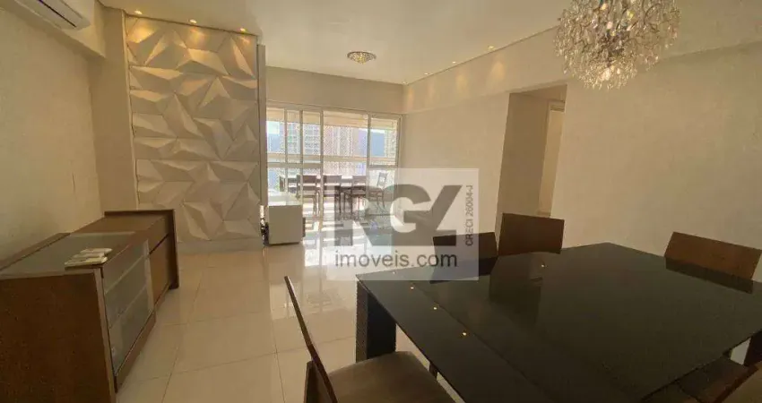 Apartamento com 2 dormitórios para alugar, 109 m² por R$ 7.800,00/mês - Gonzaga - Santos/SP