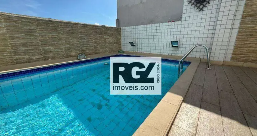 Cobertura com 2 dormitórios à venda, 280 m² por r$ 1.100.000,00 - vila belmiro - santos/sp