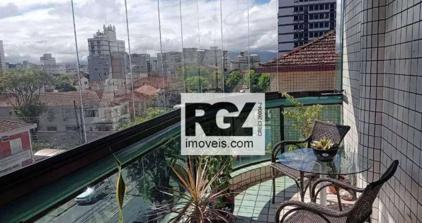 Apartamento com 3 dormitórios à venda, 150 m² por R$ 1.060.000,00 - Embaré - Santos/SP