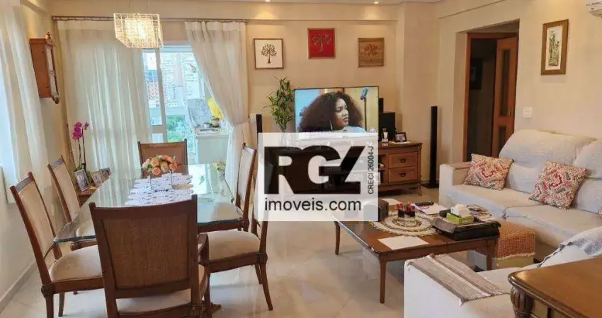 Apartamento com 3 dormitórios à venda, 127 m² por R$ 1.120.000,00 - Pompéia - Santos/SP