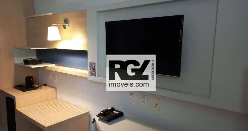 Apartamento com 1 dormitório à venda, 25 m² por r$ 410.000,00 - gonzaga - santos/sp