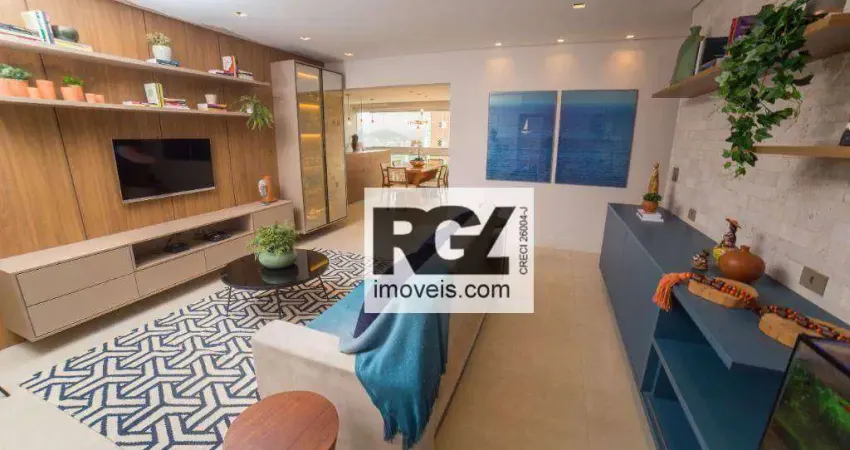 Apartamento com 3 dormitórios à venda, 155 m² por r$ 2.570.000,00 - ponta da praia - santos/sp