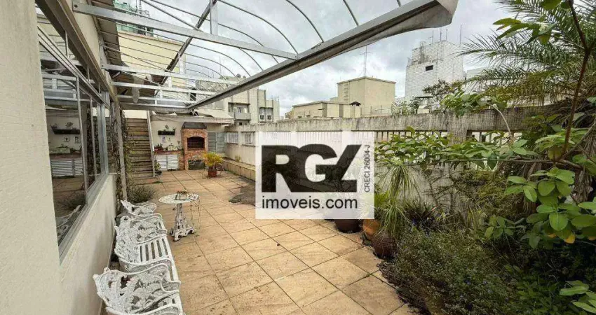Cobertura com 4 dormitórios à venda, 368 m² por R$ 2.200.000,00 - Aparecida - Santos/SP