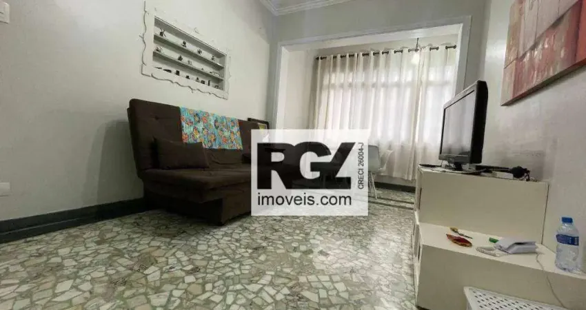 Apartamento com 1 dormitório à venda, 88 m² por r$ 595.000,00 - aparecida - santos/sp