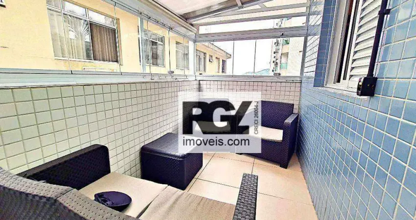 Apartamento com 2 dormitórios para alugar, 89 m² por R$ 6.600,00/mês - Ponta da Praia - Santos/SP