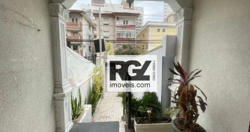 Casa com 5 dormitórios para alugar, 164 m² por R$ 4.500,00/mês - Gonzaga - Santos/SP
