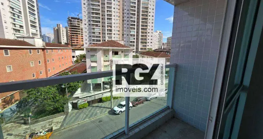 Apartamento com 2 dormitórios para alugar, 68 m² por R$ 4.000,00/mês - Marapé - Santos/SP