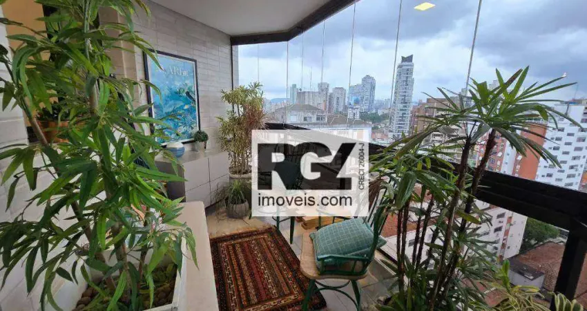 Apartamento com 4 dormitórios à venda, 200 m² por R$ 1.390.000,00 - Ponta da Praia - Santos/SP