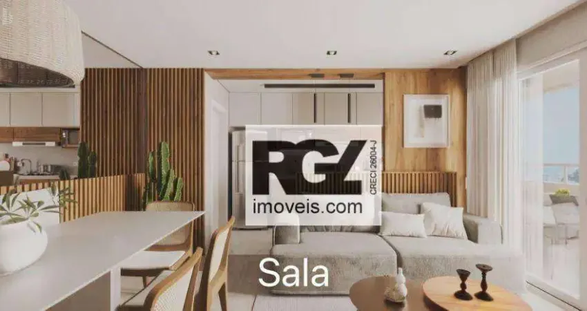 Apartamento com 2 dormitórios à venda, 59 m² por R$ 510.000,00 - Marapé - Santos/SP
