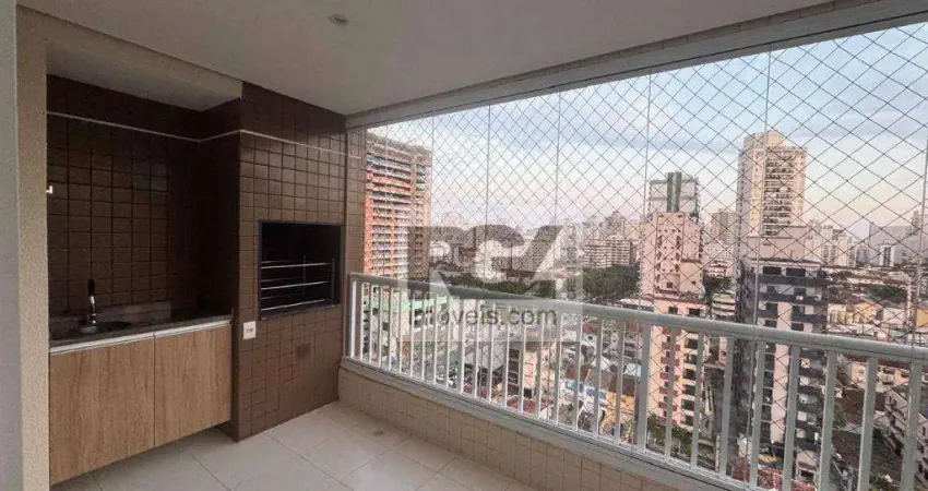 Apartamento com 3 dormitórios para alugar, 111 m² por R$ 6.500,00/mês - Encruzilhada - Santos/SP